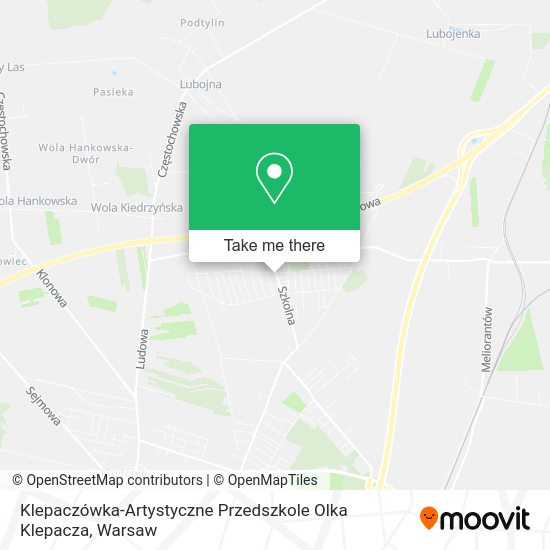 Klepaczówka-Artystyczne Przedszkole Olka Klepacza map