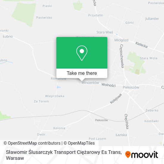 Sławomir Ślusarczyk Transport Ciężarowy Es Trans map