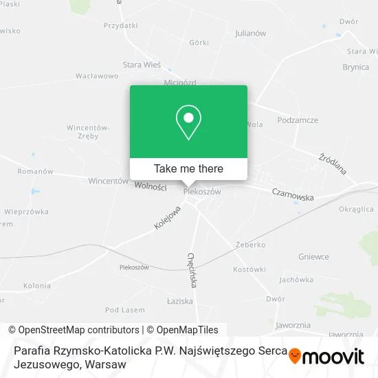 Карта Parafia Rzymsko-Katolicka P.W. Najświętszego Serca Jezusowego