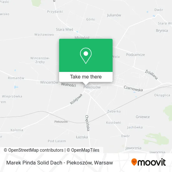 Marek Pinda Solid Dach - Piekoszów map