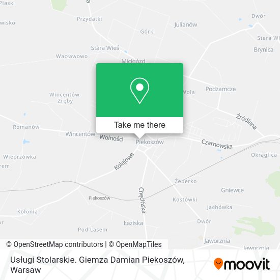 Usługi Stolarskie. Giemza Damian Piekoszów map