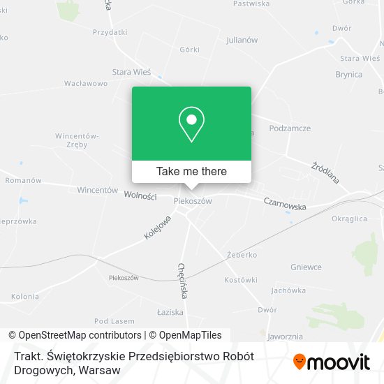 Trakt. Świętokrzyskie Przedsiębiorstwo Robót Drogowych map