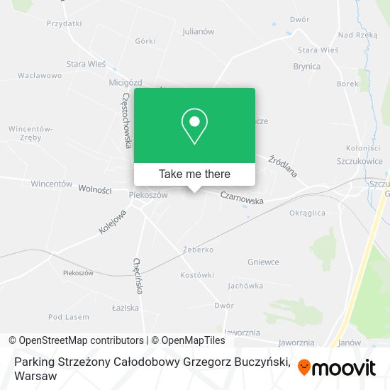 Parking Strzeżony Całodobowy Grzegorz Buczyński map