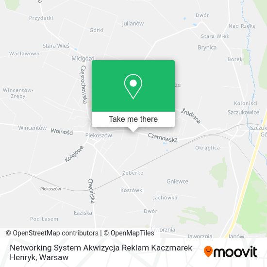 Networking System Akwizycja Reklam Kaczmarek Henryk map