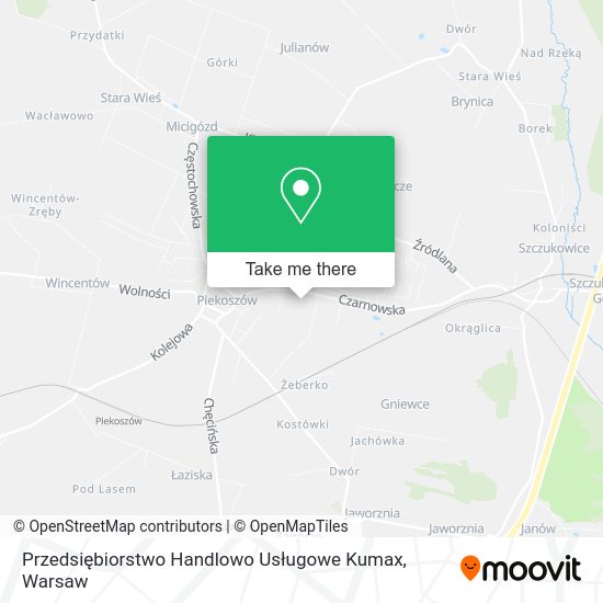 Przedsiębiorstwo Handlowo Usługowe Kumax map