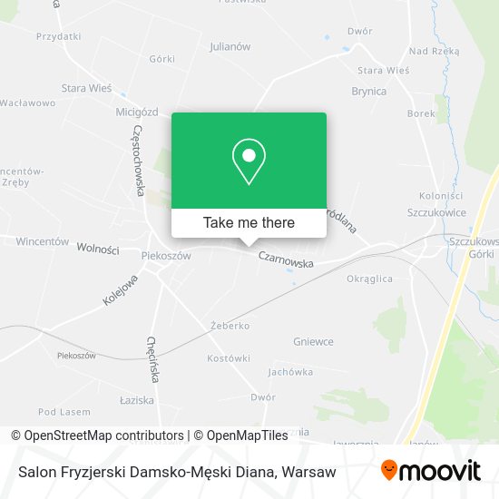 Salon Fryzjerski Damsko-Męski Diana map