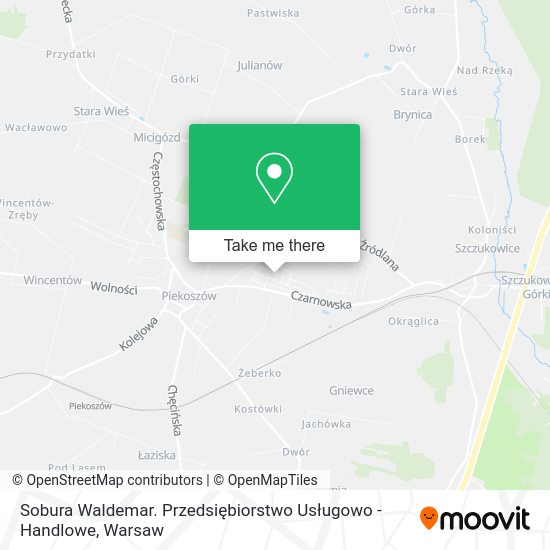 Sobura Waldemar. Przedsiębiorstwo Usługowo - Handlowe map