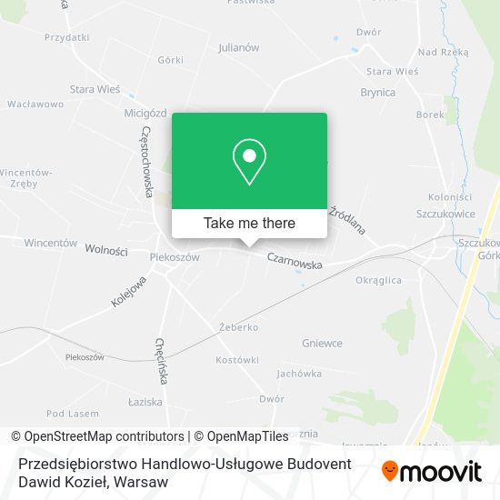 Przedsiębiorstwo Handlowo-Usługowe Budovent Dawid Kozieł map