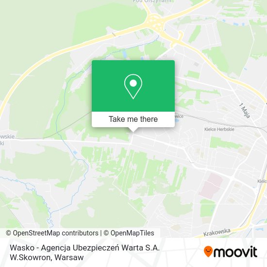 Wasko - Agencja Ubezpieczeń Warta S.A. W.Skowron map