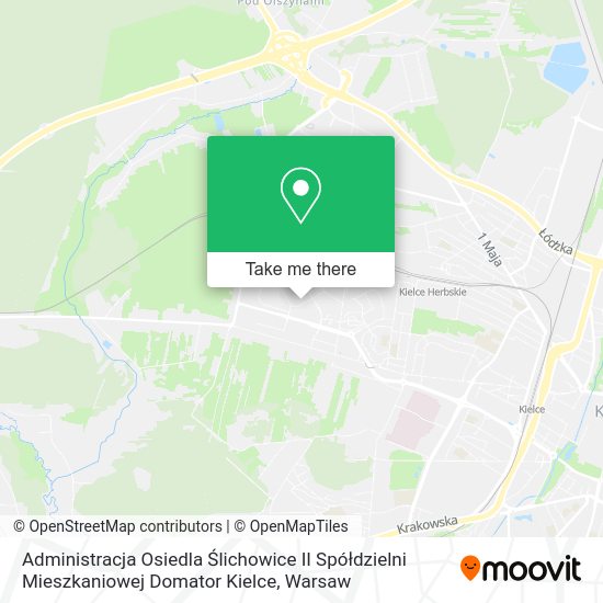 Administracja Osiedla Ślichowice II Spółdzielni Mieszkaniowej Domator Kielce map