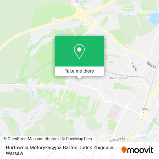 Карта Hurtownia Motoryzacyjna Bartex Dudek Zbigniew