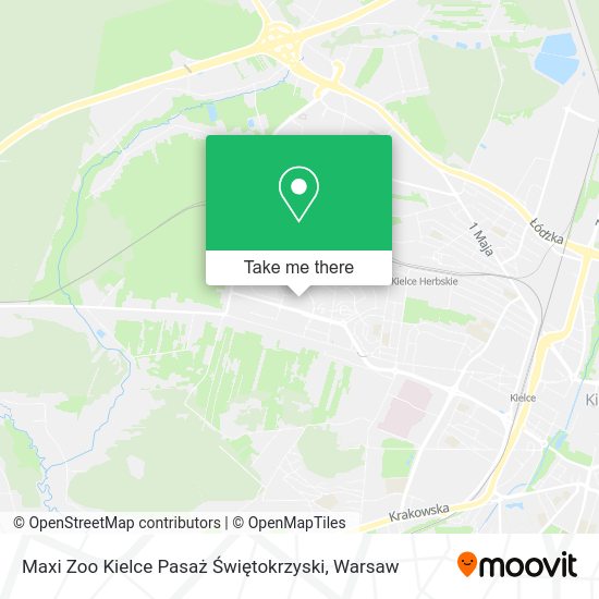 Maxi Zoo Kielce Pasaż Świętokrzyski map