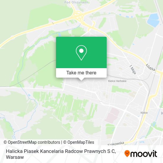 Halicka Piasek Kancelaria Radcow Prawnych S C map