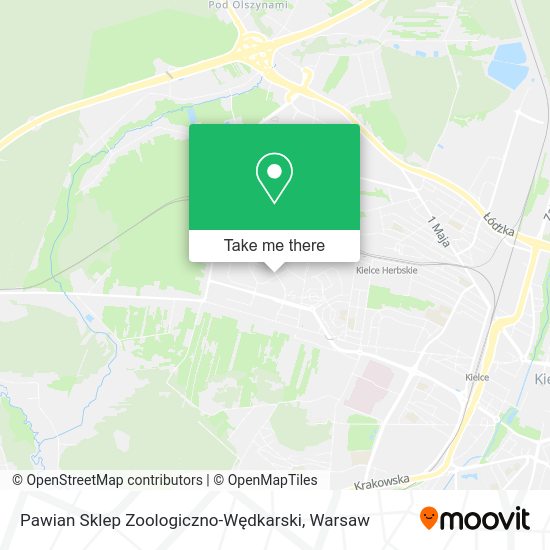 Pawian Sklep Zoologiczno-Wędkarski map