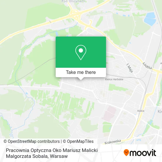 Pracownia Optyczna Oko Mariusz Malicki Malgorzata Sobala map