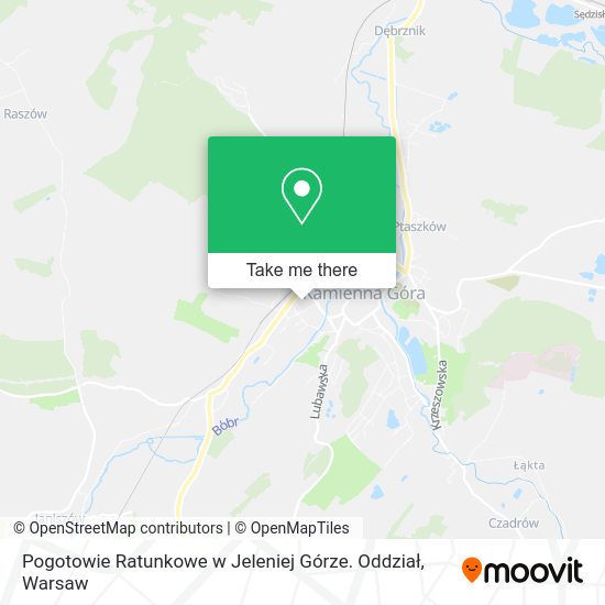 Pogotowie Ratunkowe w Jeleniej Górze. Oddział map