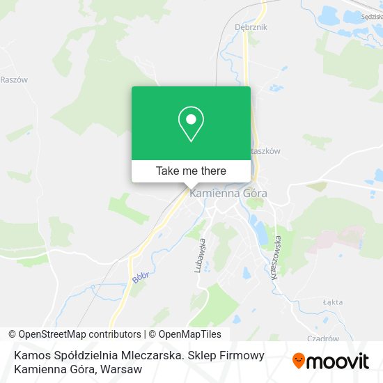 Kamos Spółdzielnia Mleczarska. Sklep Firmowy Kamienna Góra map