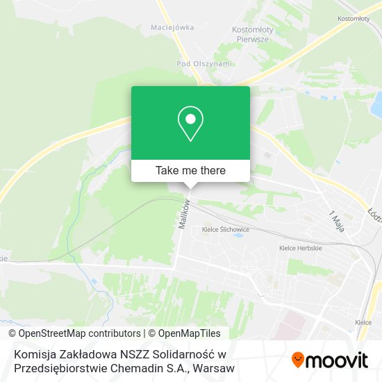 Komisja Zakładowa NSZZ Solidarność w Przedsiębiorstwie Chemadin S.A. map