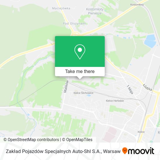 Zakład Pojazdów Specjalnych Auto-Shl S.A. map