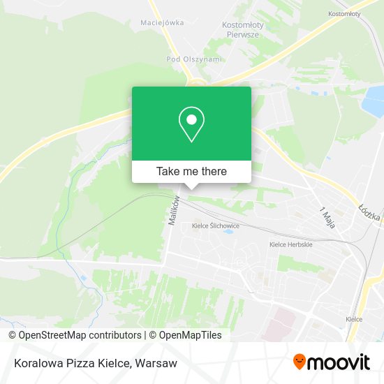 Koralowa Pizza Kielce map