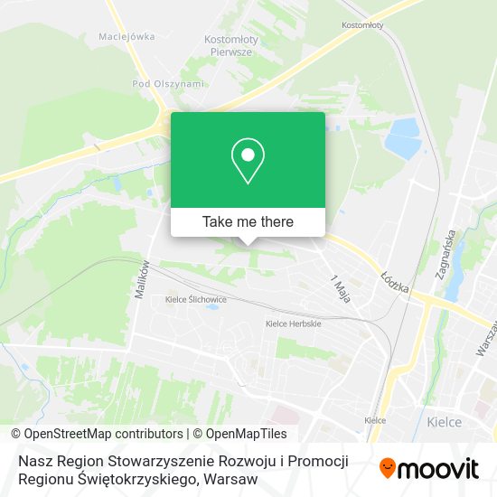 Nasz Region Stowarzyszenie Rozwoju i Promocji Regionu Świętokrzyskiego map