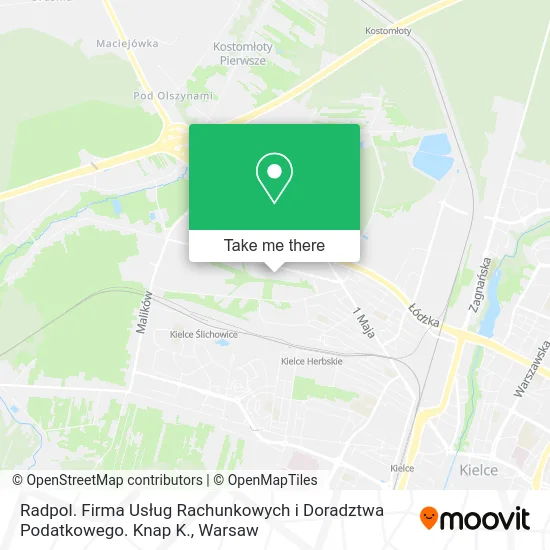 Карта Radpol. Firma Usług Rachunkowych i Doradztwa Podatkowego. Knap K.