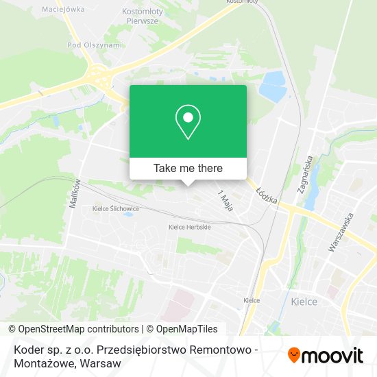 Карта Koder sp. z o.o. Przedsiębiorstwo Remontowo - Montażowe