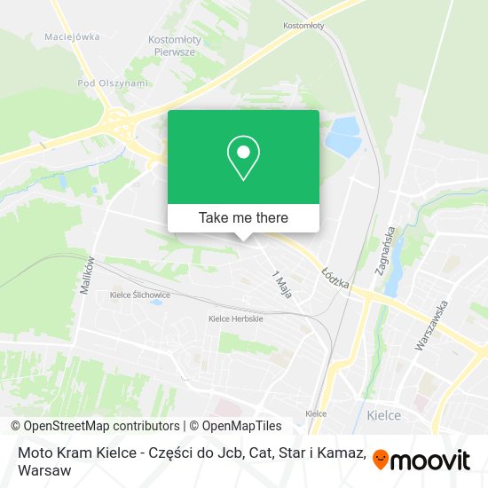 Moto Kram Kielce - Części do Jcb, Cat, Star i Kamaz map