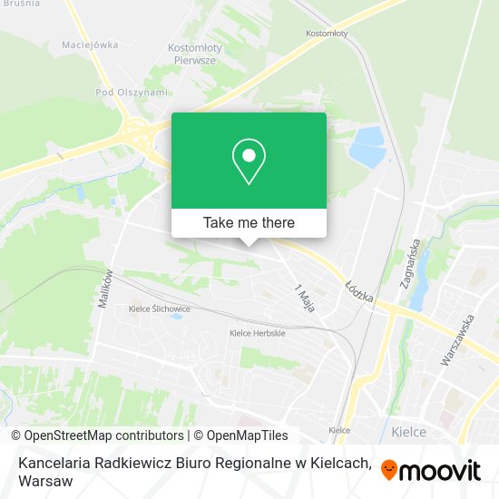 Карта Kancelaria Radkiewicz Biuro Regionalne w Kielcach