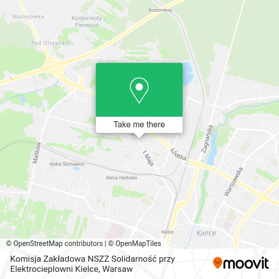 Komisja Zakładowa NSZZ Solidarność przy Elektrocieplowni Kielce map