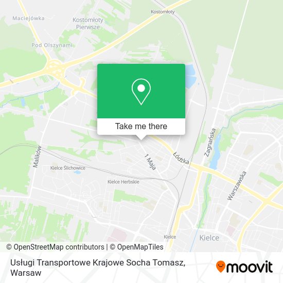 Usługi Transportowe Krajowe Socha Tomasz map