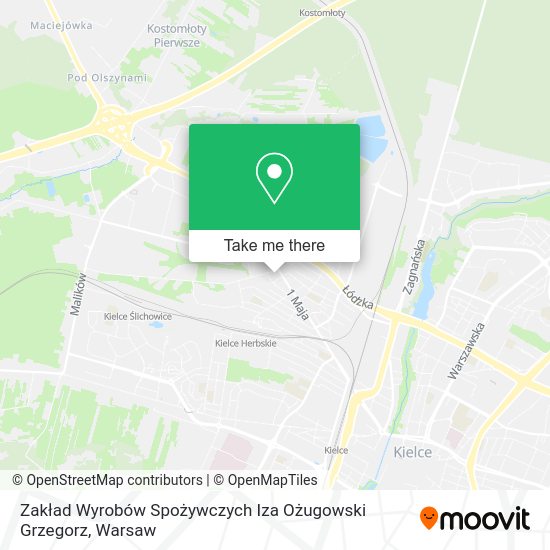 Zakład Wyrobów Spożywczych Iza Ożugowski Grzegorz map