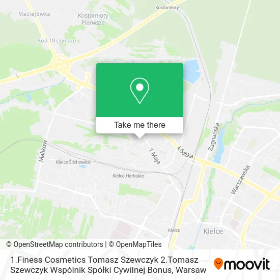 1.Finess Cosmetics Tomasz Szewczyk 2.Tomasz Szewczyk Wspólnik Spółki Cywilnej Bonus map