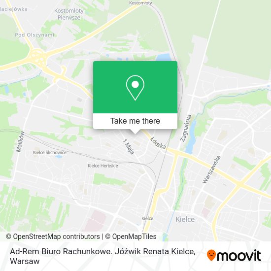 Ad-Rem Biuro Rachunkowe. Jóźwik Renata Kielce map