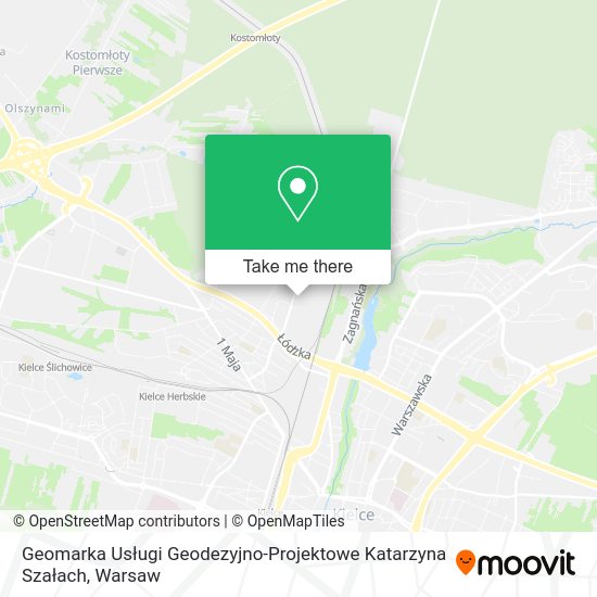 Geomarka Usługi Geodezyjno-Projektowe Katarzyna Szałach map