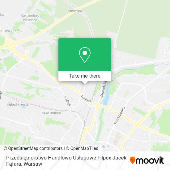 Przedsiębiorstwo Handlowo Usługowe Filpex Jacek Fąfara map