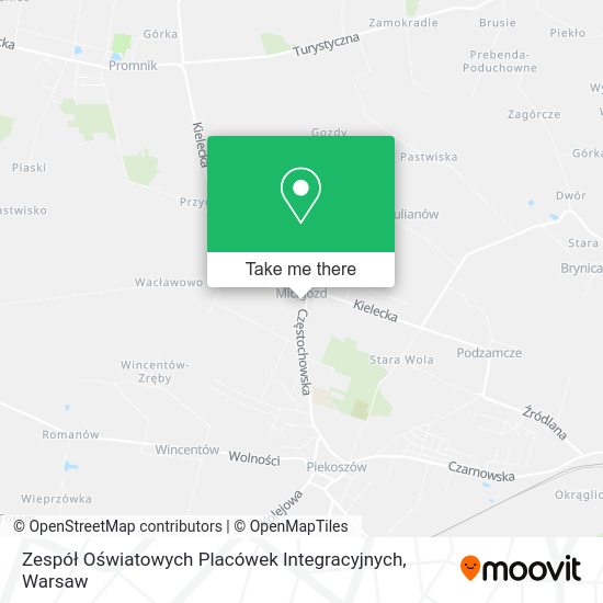 Карта Zespół Oświatowych Placówek Integracyjnych