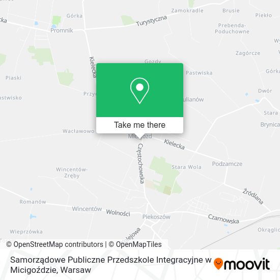 Samorządowe Publiczne Przedszkole Integracyjne w Micigoździe map