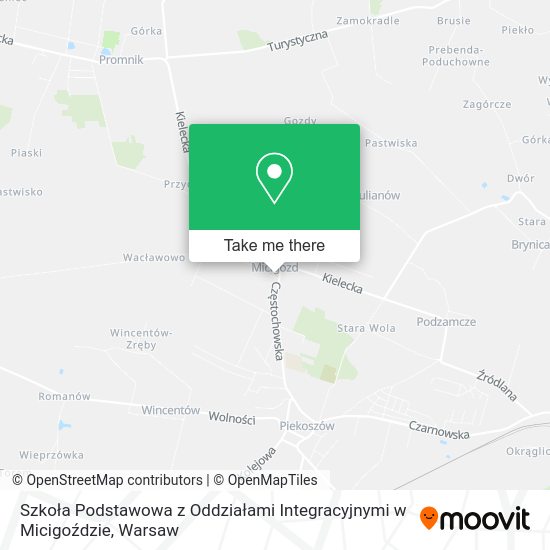 Szkoła Podstawowa z Oddziałami Integracyjnymi w Micigoździe map