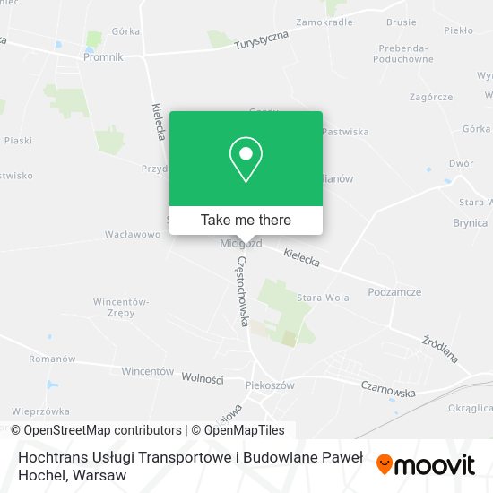 Hochtrans Usługi Transportowe i Budowlane Paweł Hochel map