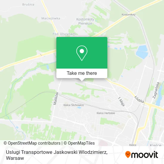 Карта Uslugi Transportowe Jaskowski Wlodzimierz