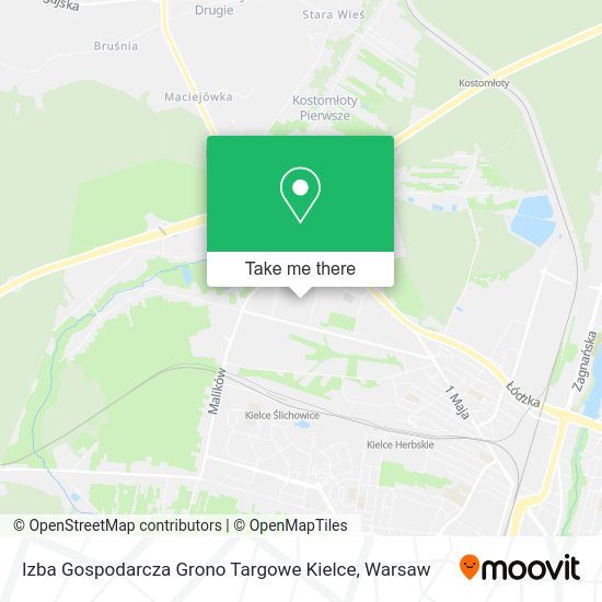 Izba Gospodarcza Grono Targowe Kielce map