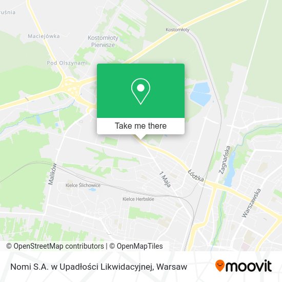 Nomi S.A. w Upadłości Likwidacyjnej map