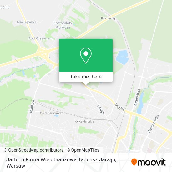 Jartech Firma Wielobranżowa Tadeusz Jarząb map