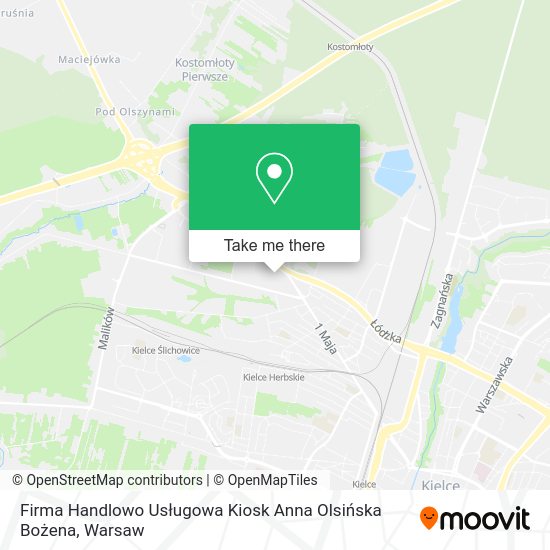 Firma Handlowo Usługowa Kiosk Anna Olsińska Bożena map