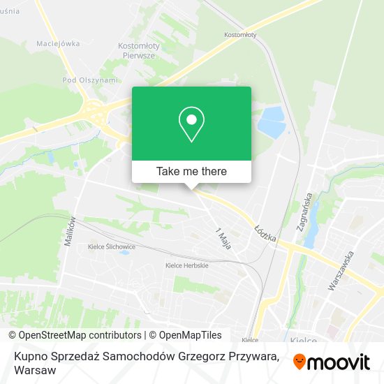 Карта Kupno Sprzedaż Samochodów Grzegorz Przywara