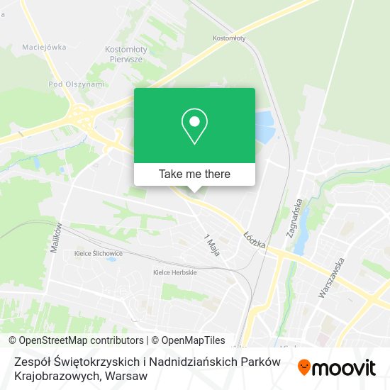 Zespół Świętokrzyskich i Nadnidziańskich Parków Krajobrazowych map