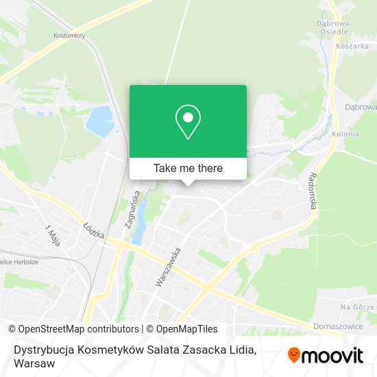 Dystrybucja Kosmetyków Salata Zasacka Lidia map