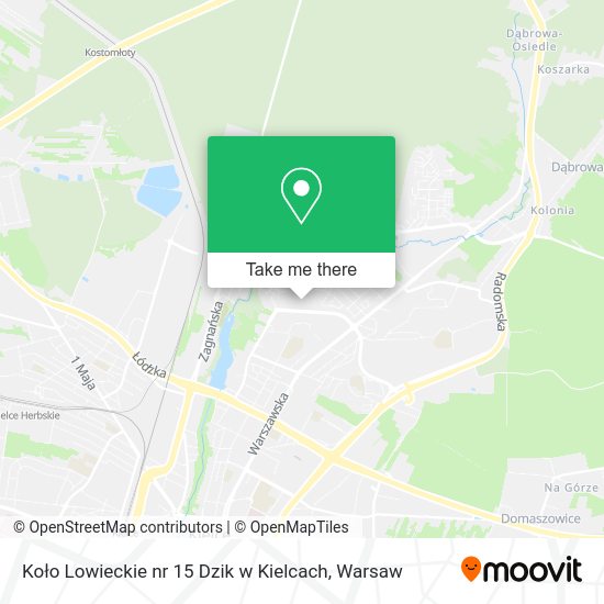 Koło Lowieckie nr 15 Dzik w Kielcach map