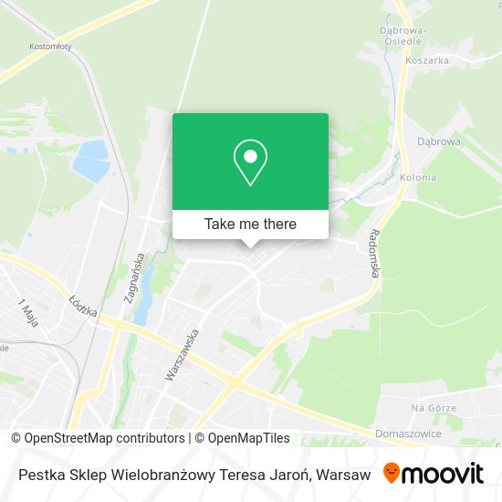 Pestka Sklep Wielobranżowy Teresa Jaroń map